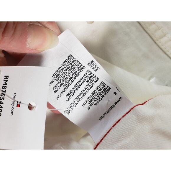 Tommy Hilfiger Skirt Size 6 Womens White Denim Mid Rise Straight Pencil NWT - Picture 5 of 13